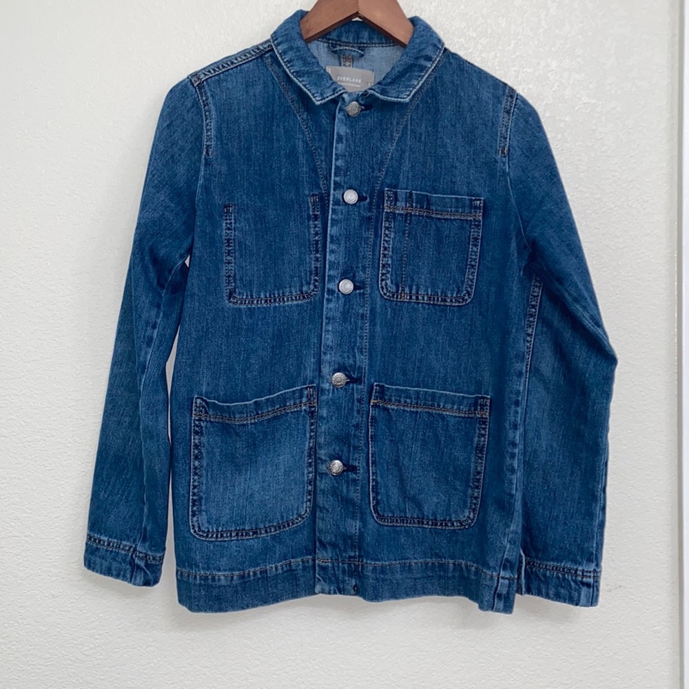 Everlane Dark Blue Denim Jean Jacket - Picture 2 of 16